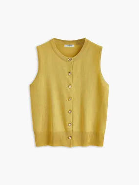 Breasted Jersey Sweater Vest