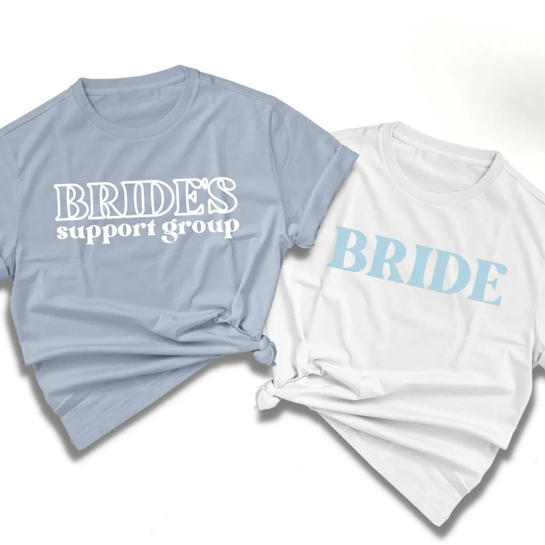 Bride & Bride's Support Group Bachelorette Tees