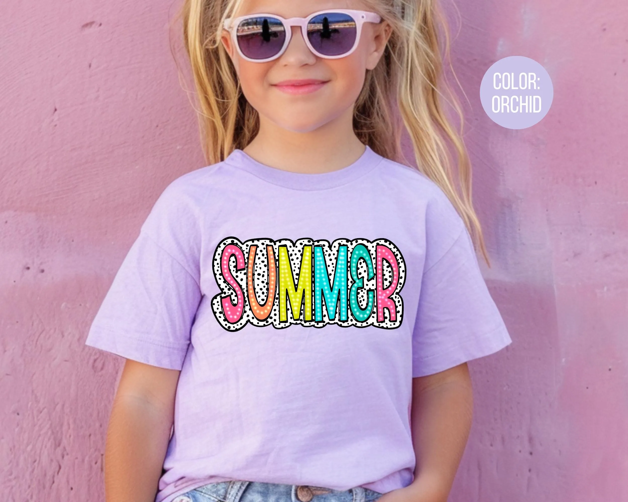 Comfort Colors® Dalmatian Summer Tee, Cute Girly Summer Shirts, Girls Summer Shirt, Matching Summer Time Shirts