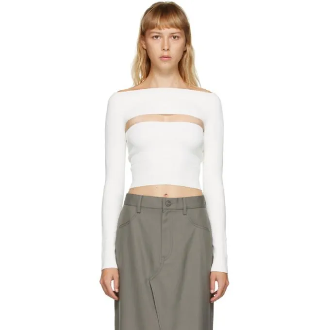 Dion Lee White Two-Piece Tube Top