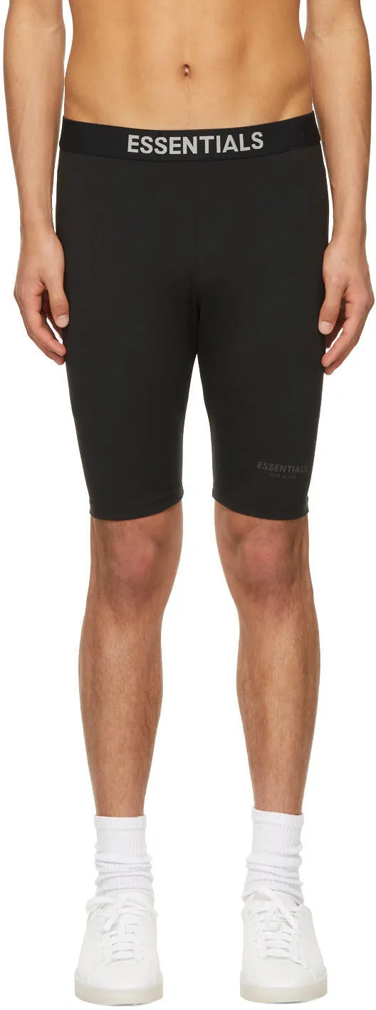 Essentials Black Athletic Biker Shorts