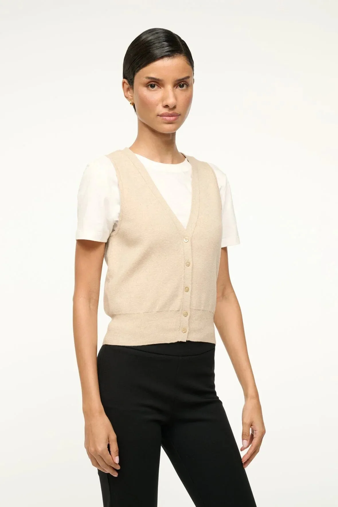 Ficus Sweater Vest Stone