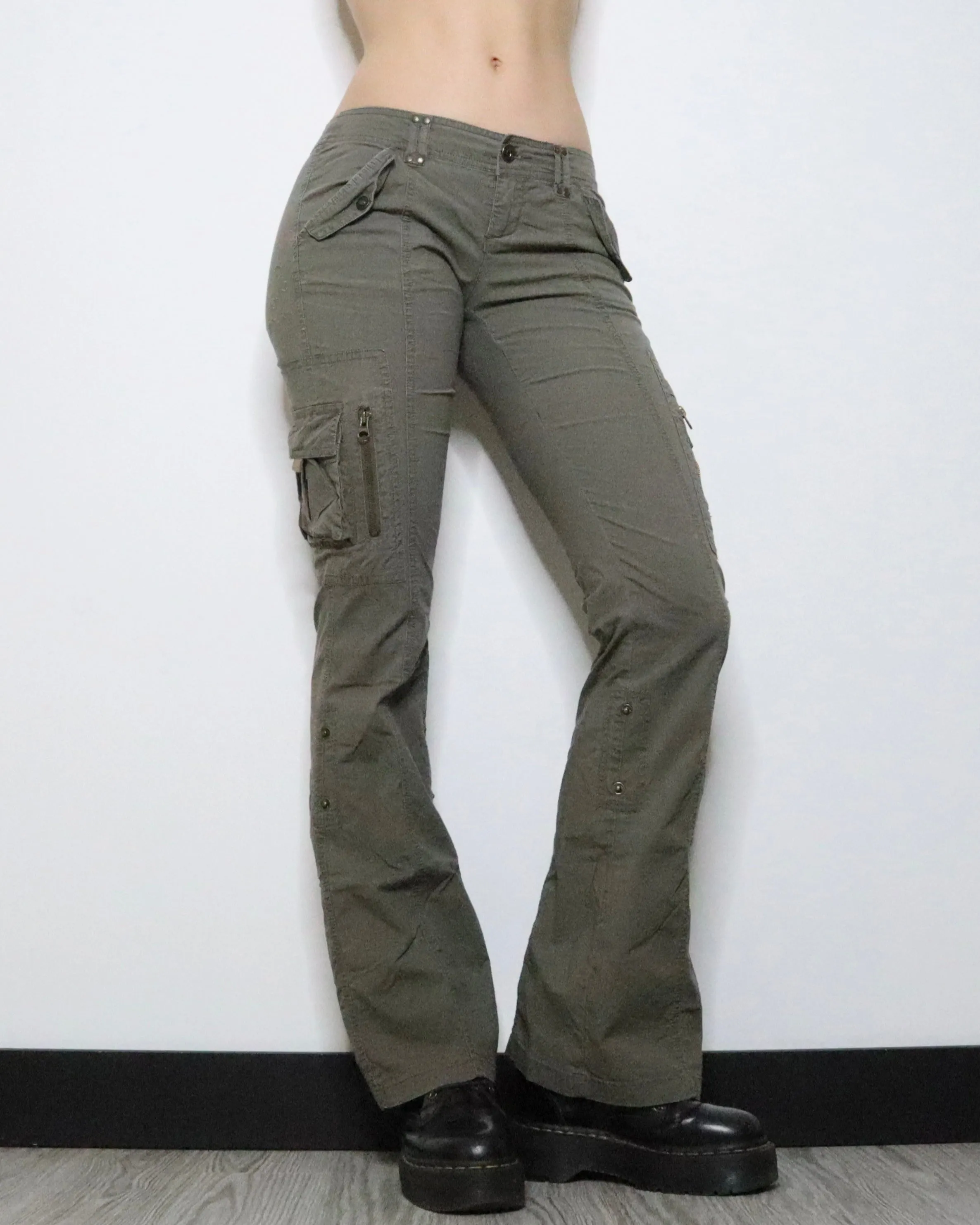 Khaki Green Cargo Pants (Small) 