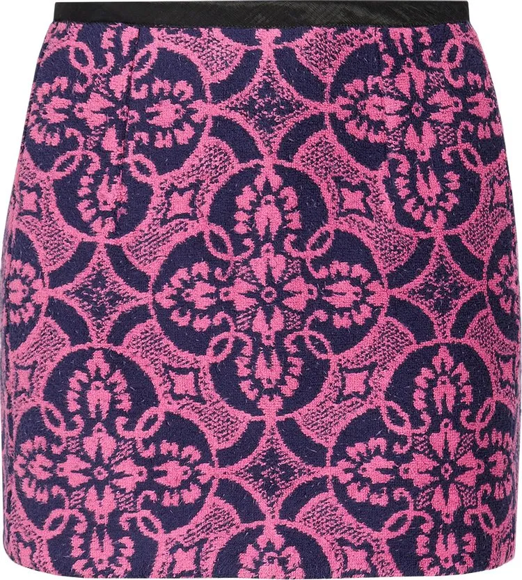 Marine Serre Oriental Towels Mini Skirt 'Oriental Fuschia', pink