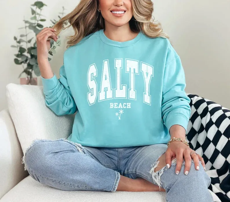 Salty Beach Crewneck Sweatshirt