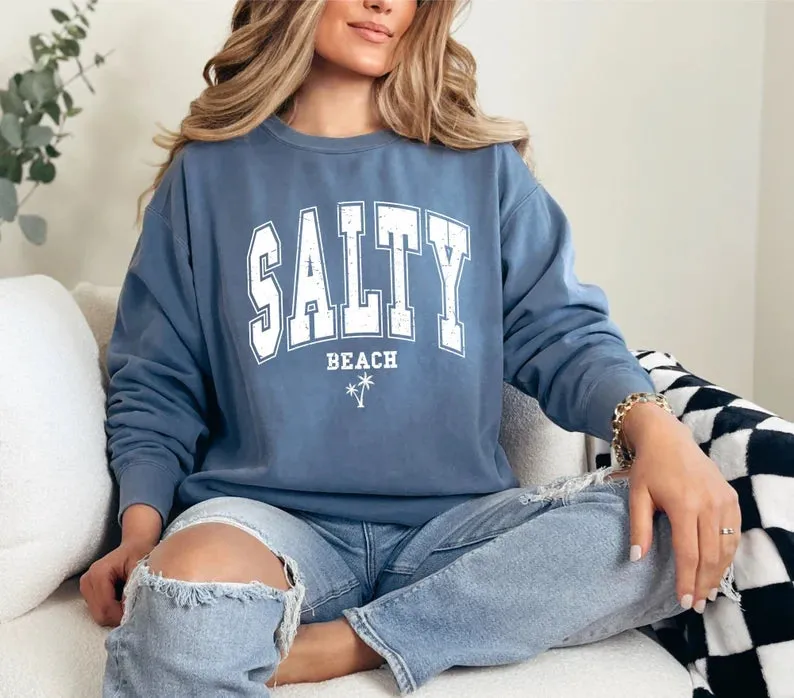 Salty Beach Crewneck Sweatshirt