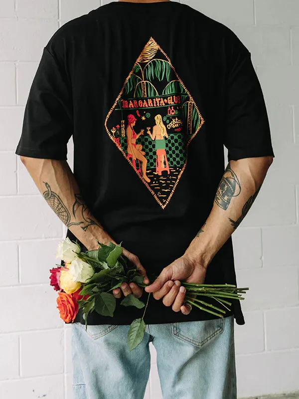 THE CLUBHOUSE MARGARITA CLUB TEE | BLACK