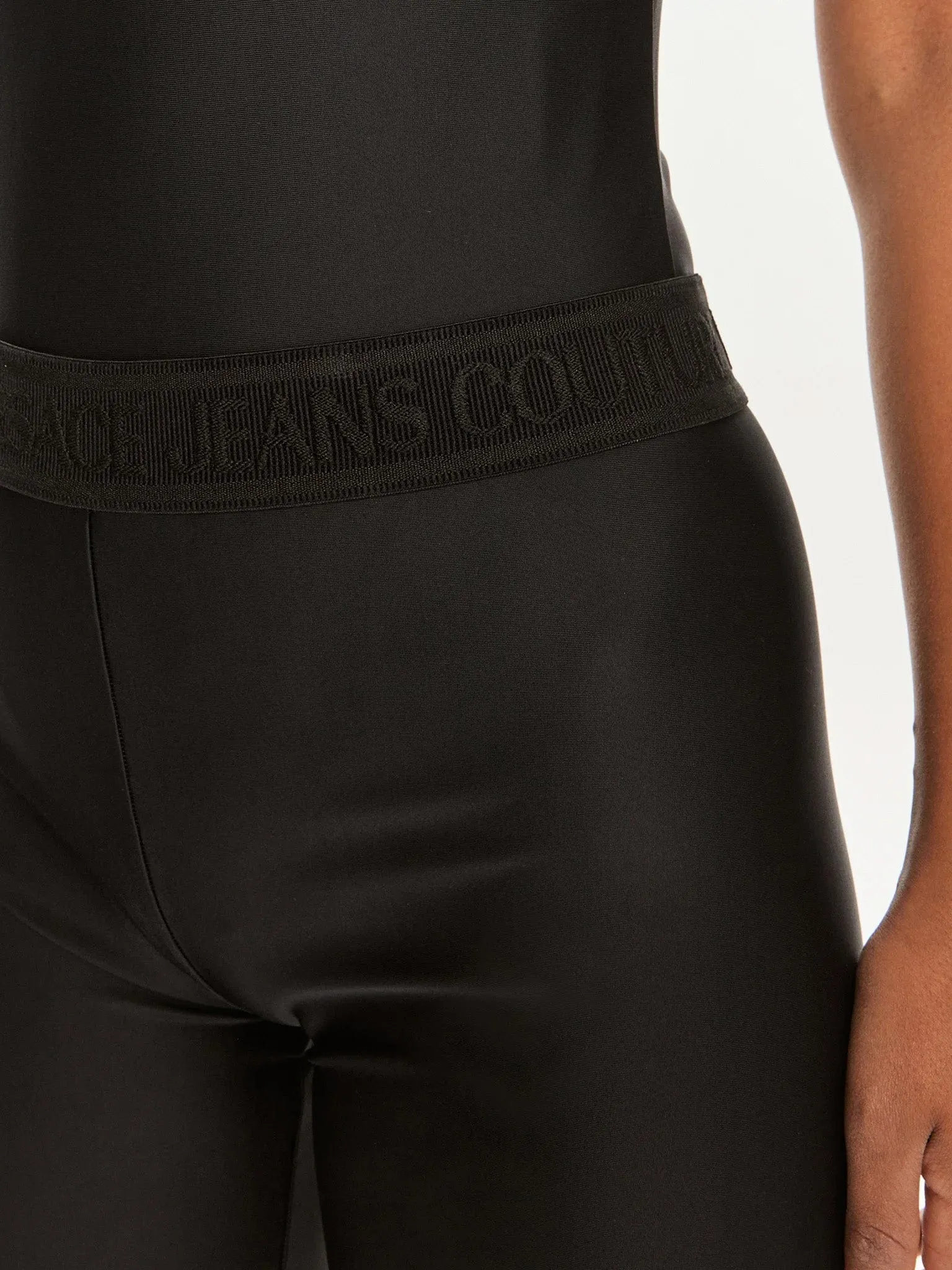 Versace Jeans Couture Black Cycling Shorts - Sleek Luxury Performance-