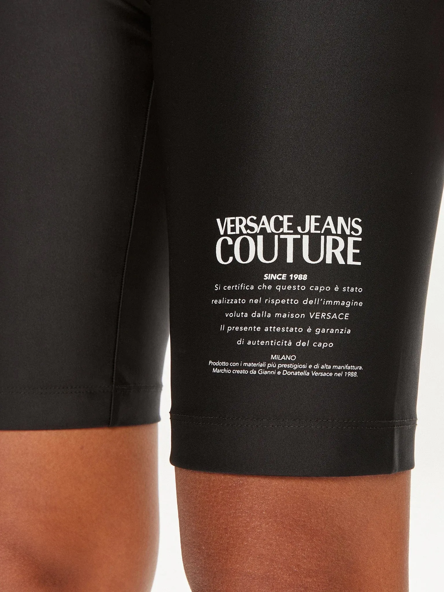 Versace Jeans Couture Black Cycling Shorts - Sleek Luxury Performance-