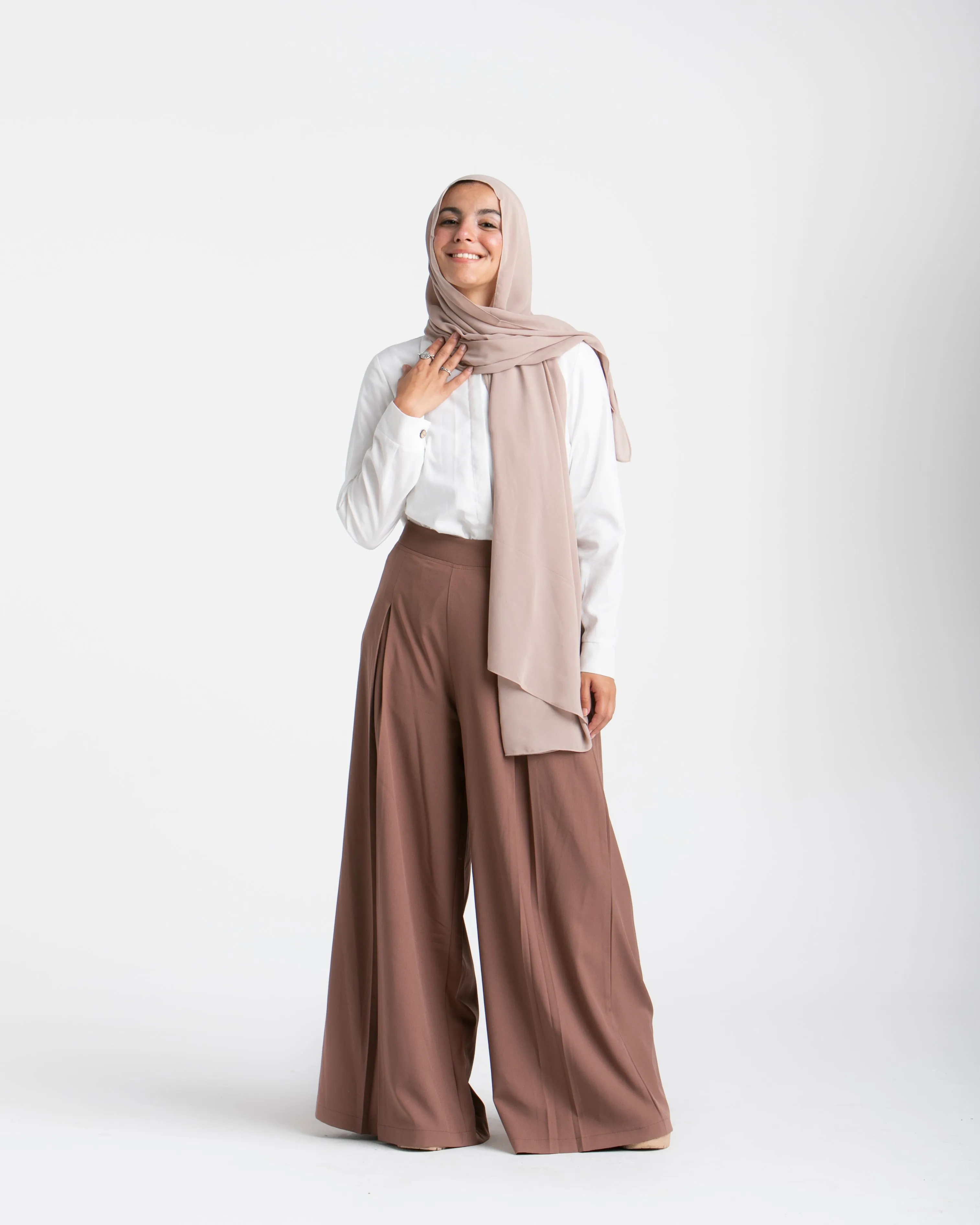 Wide Leg Pants Brown